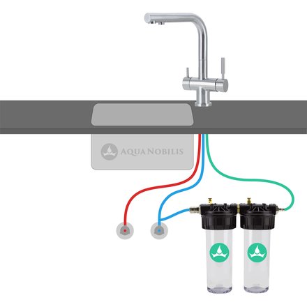 Aqua Nobilis myVARIO DUO schma de raccordement avec robinet 3 voies