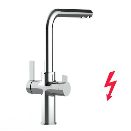 Alvito Paola Neo 3 way low pressure tap, chrome-plated