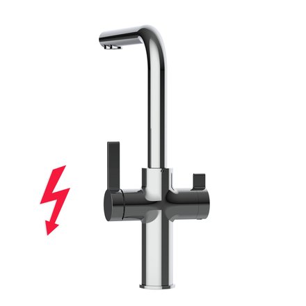 Alvito Paola Neo 3 way low pressure tap, chrome-plated