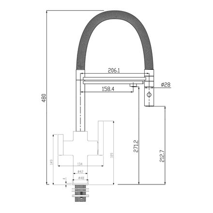 Alvito Levanto Neo 3 way tap