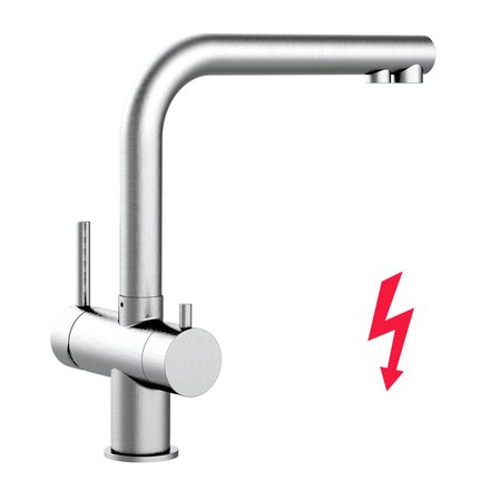 Alvito Atessa (low) stainless steel 3 way low pressure faucet, matt