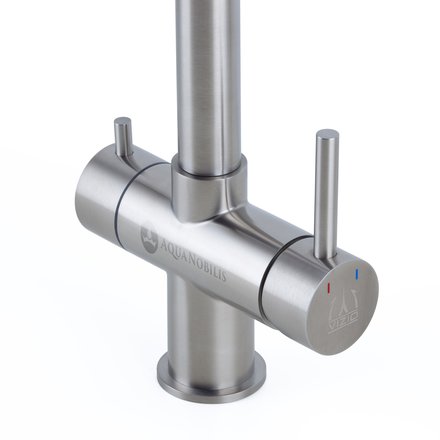 Alvito Atessa stainless steel 3 way tap, high, matt